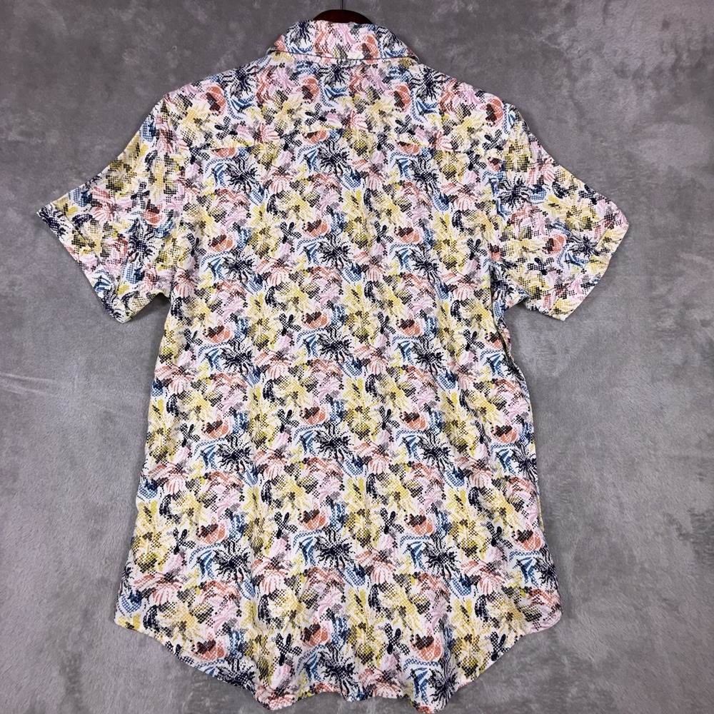Robert Graham Linen Blend Men's Small Multicolor Short Sleeve Classic - Picture 8 of 8